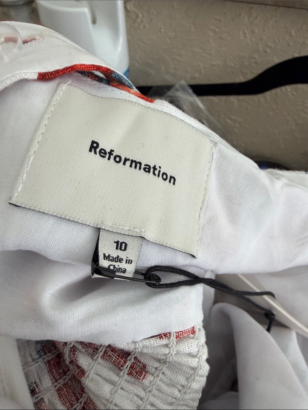 Reformation Strawberry-Print-size 10 nwt Balia Linen Basque-Waist Midi Dress - Picture 7 of 8